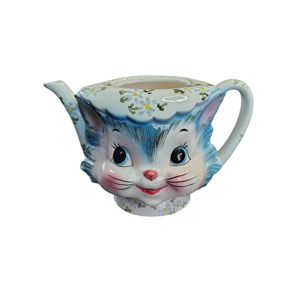 Vintage Lefton MISS PRISS Kitten Teapot